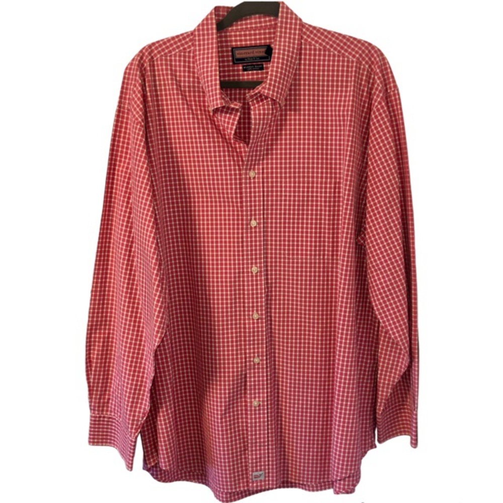 Vineyard Vines Murray Shirt Classic Fit in Pink Checkered print